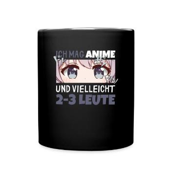 Sarkastisches Kawaii Statement für Manga-Liebhaber - Tasse einfarbig - Schwarz - Vorne