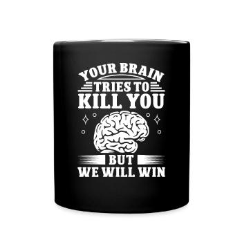 Brain Surgeon We Will Win Neurosurgeon Surgery - Full Colour Mug - black - Front