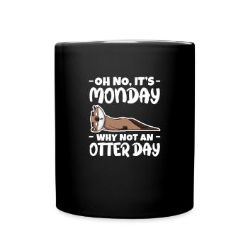 Loutre de mer Loutre Loutre Cadeau de loutre - Mug uni - noir - Devant