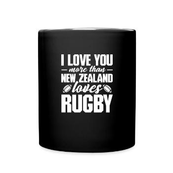 Rugby - Tasse einfarbig - Schwarz - Vorne