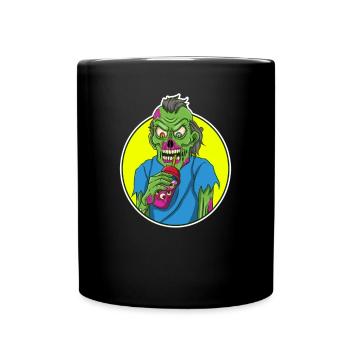 Thé à bulles zombie - Mug uni - noir - Devant
