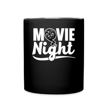 Movie Night Movie Critic Movie Marathon Cinema - Full Colour Mug - black - Front