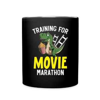 Training For Movie Marathon Movie Lover Cinema - Full Colour Mug - black - Front
