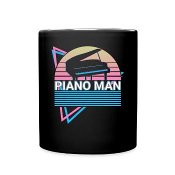 Piano Man Clavier Klavier Retro - Mug uni - noir - Devant