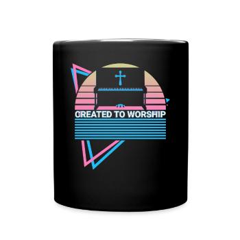 Piano Clavier Piano Retro - Mug uni - noir - Devant