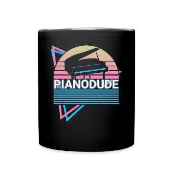 Piano Dude Clavier Piano Rétro - Mug uni - noir - Devant