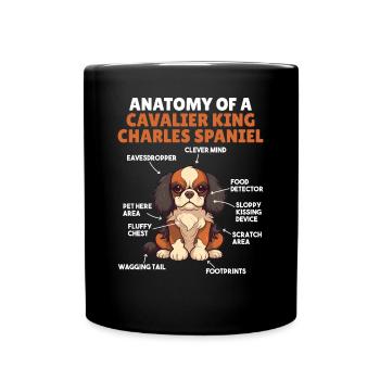 Explication du chien Anatomie d’un roi cavalier - Mug uni - noir - Devant
