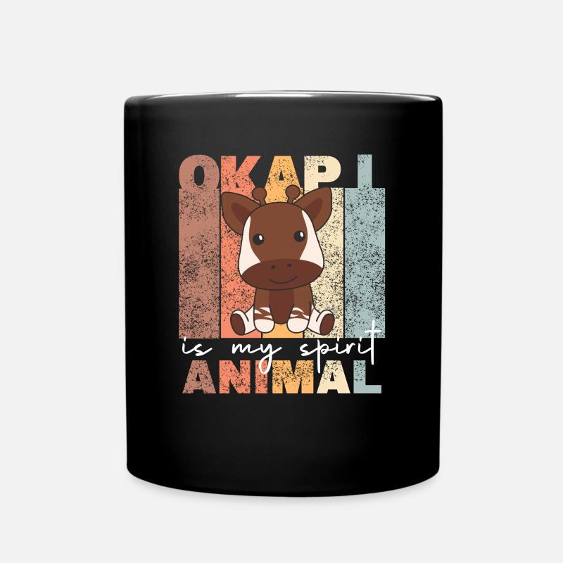 Okapi is my spirit animal - süßes Okapi - Tasse einfarbig - Schwarz