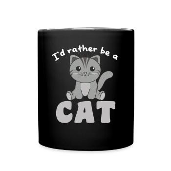 Je préfère être un chat - chat mignon - Mug uni - noir - Devant