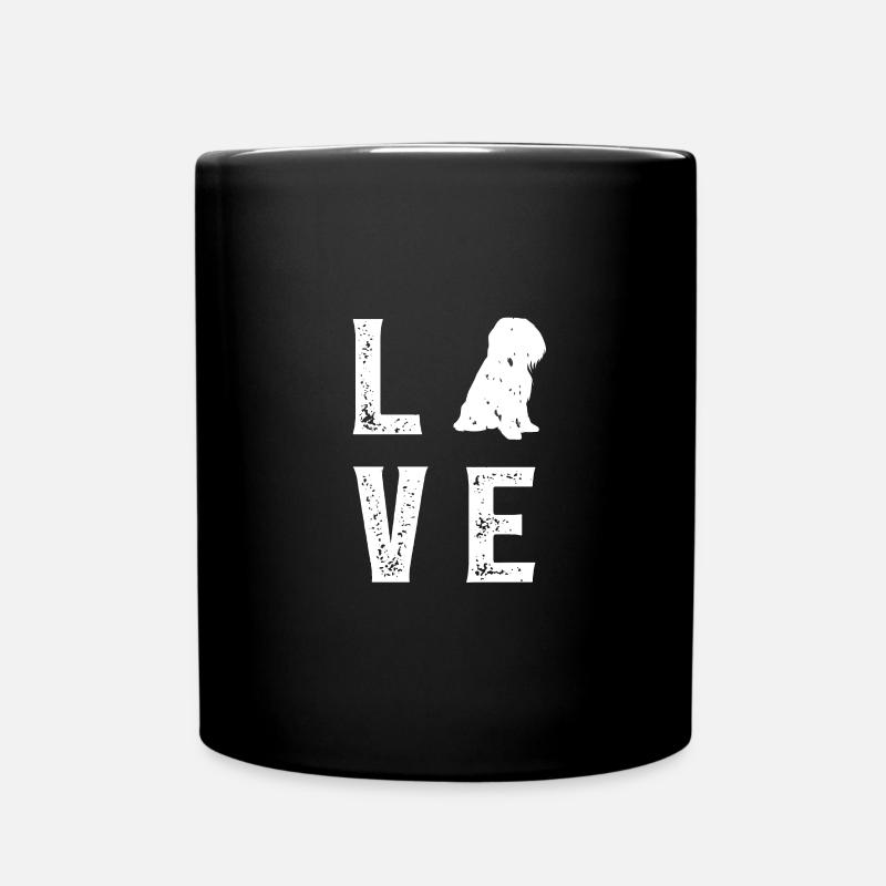 Bearded Collie Love - Tasse einfarbig - Schwarz