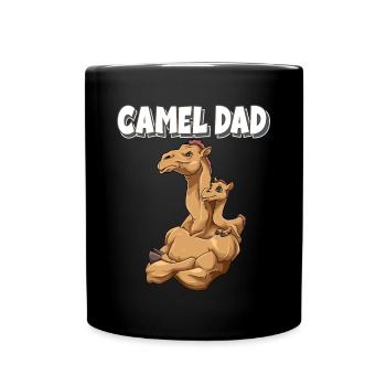 Camel Dad für Papas - Tasse einfarbig - Schwarz - Vorne