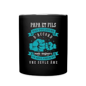Papa Et Fils - Mug uni - noir - Devant