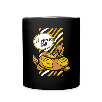 I'd Squeeze That Python Snake Banana Ball - Full Colour Mug - black - Front