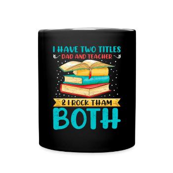 Book Reading Teacher Librarian Reader - Full Colour Mug - black - Front