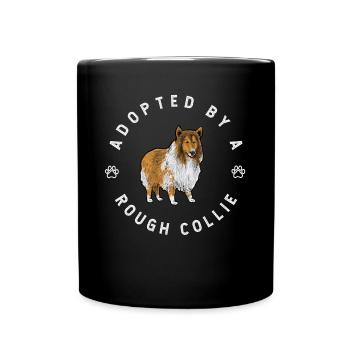 Longhair Collie Rough Collie Dog - Full Colour Mug - black - Front