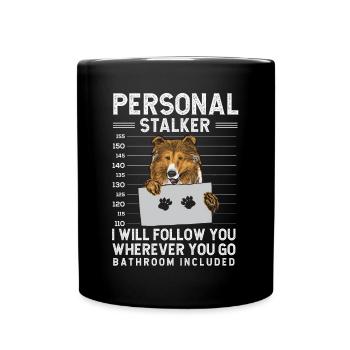 Longhair Collie Rough Collie Dog - Full Colour Mug - black - Front