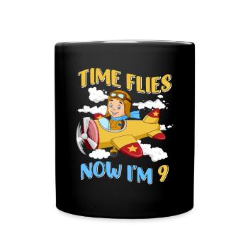 Now i'm 9 - Full Colour Mug - black - Front