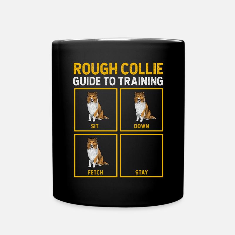 Collie à poil long Collie rugueux Chien - Mug uni - noir
