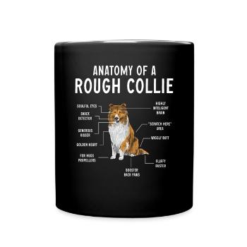 Longhair Collie Rough Collie Dog - Full Colour Mug - black - Front