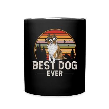 Longhair Collie Rough Collie Dog - Full Colour Mug - black - Front