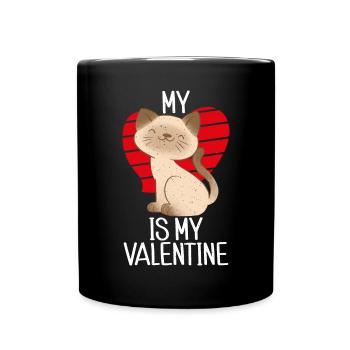 Siamesische Katze Geschenke - Tasse einfarbig - Schwarz - Vorne