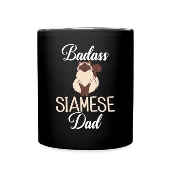 Cadeaux de chat siamois - Mug uni - noir - Devant