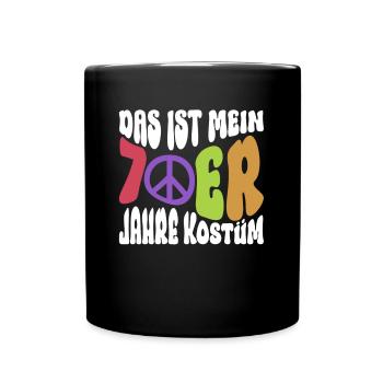 Das Ist Mein 70er Jahre Kostüm Hippie Kostüm 70er - Tasse einfarbig - Schwarz - Vorne