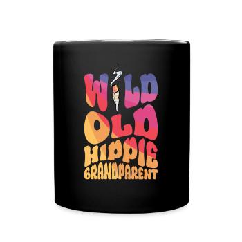 Wild Old Hippie Grandparent - Hippie Kostüm - Tasse einfarbig - Schwarz - Vorne