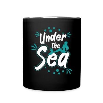 Under The Sea Mermaid - Tasse einfarbig - Schwarz - Vorne