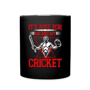 Es Ist Nur Für Spieler Und Mein Cricket - Tasse einfarbig - Schwarz - Vorne