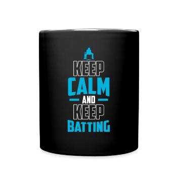 Schlage Weiter Cricket - Tasse einfarbig - Schwarz - Vorne