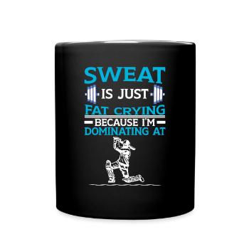 Je vis, respire et dors au cricket - Mug uni - noir - Devant