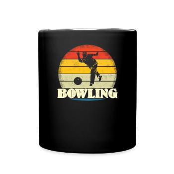 Accessoires de bowling avec motif bowling - Mug uni - noir - Devant
