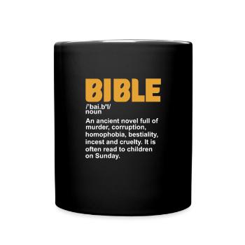 Bibel Bibelvers Christliche Sprüche Jesus Geschenk - Tasse einfarbig - Schwarz - Vorne