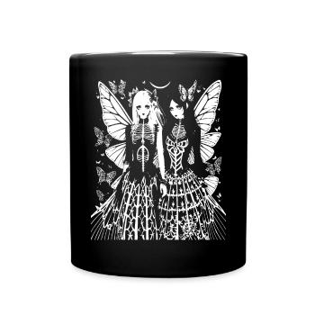 Fairycore Ästhetik Grunge Skelett Fee Goth G - Tasse einfarbig - Schwarz - Vorne
