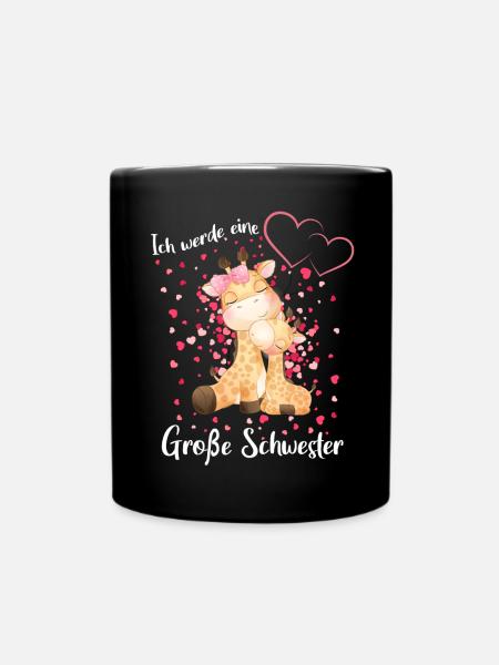 Ich Werde Eine Große Schwester 2025 - Tasse einfarbig - Schwarz