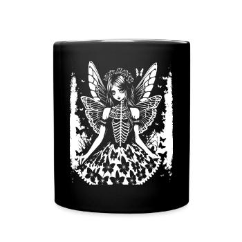 Fairycore Ästhetik Grunge Skelett Fee Goth G - Tasse einfarbig - Schwarz - Vorne