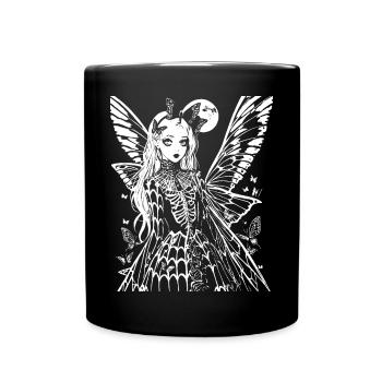 Fairycore Ästhetik Skelett Fee Goth Gothic G - Tasse einfarbig - Schwarz - Vorne