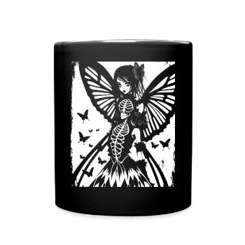 Fairycore Esthétique Squelette Fée Goth Grunge G - Mug uni - noir - Devant