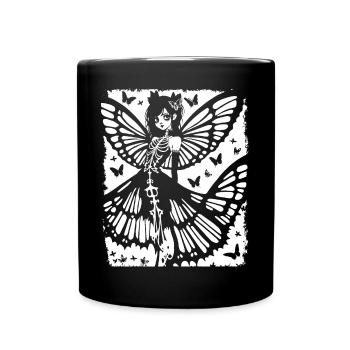 Fairycore Ästhetik Grunge Skelett Fee Goth G - Tasse einfarbig - Schwarz - Vorne