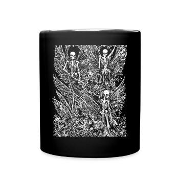 Fairycore Aesthetics Skeleton Fairy Goth Gothic G - Full Colour Mug - black - Front