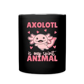 Axolotl est mon animal spirituel - axolotl doux - Mug uni - noir - Devant