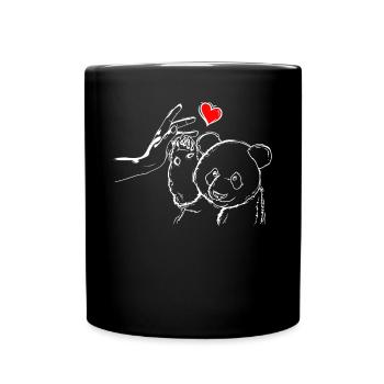 Panda Love Panda High Five - Full Colour Mug - black - Front