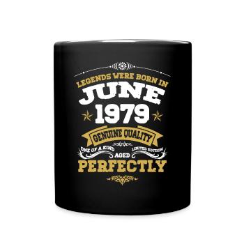 Vintage Aged To Perfection June 1979 - Full Colour Mug - black - Front