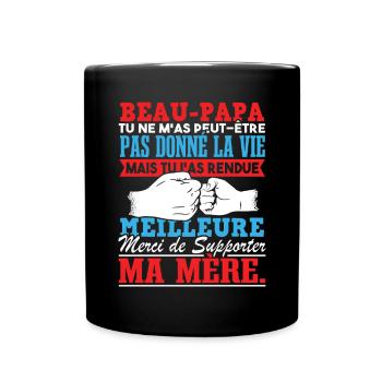 Beau Papa Fête Des Pères Beau Père - Mug uni - noir - Devant