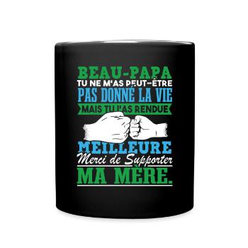 Beau Papa Fête des Pères - Mug uni - noir - Devant