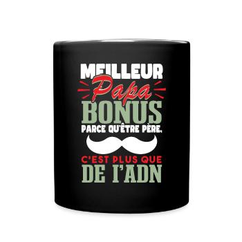 Idée Cadeau Meilleur Papa Bonus - Mug uni - noir - Devant