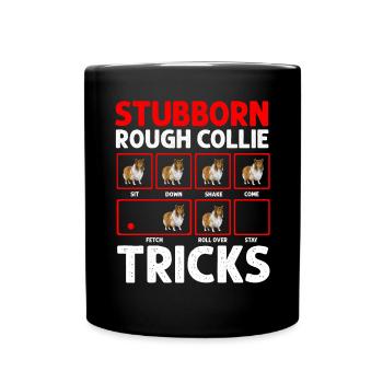 Longhair Collie Rough Collie Dog - Full Colour Mug - black - Front