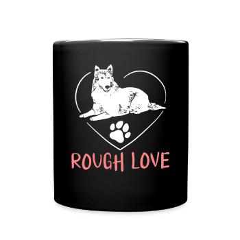 Longhair Collie Rough Collie Dog - Full Colour Mug - black - Front