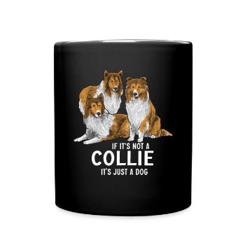 Longhair Collie Rough Collie Dog - Full Colour Mug - black - Front